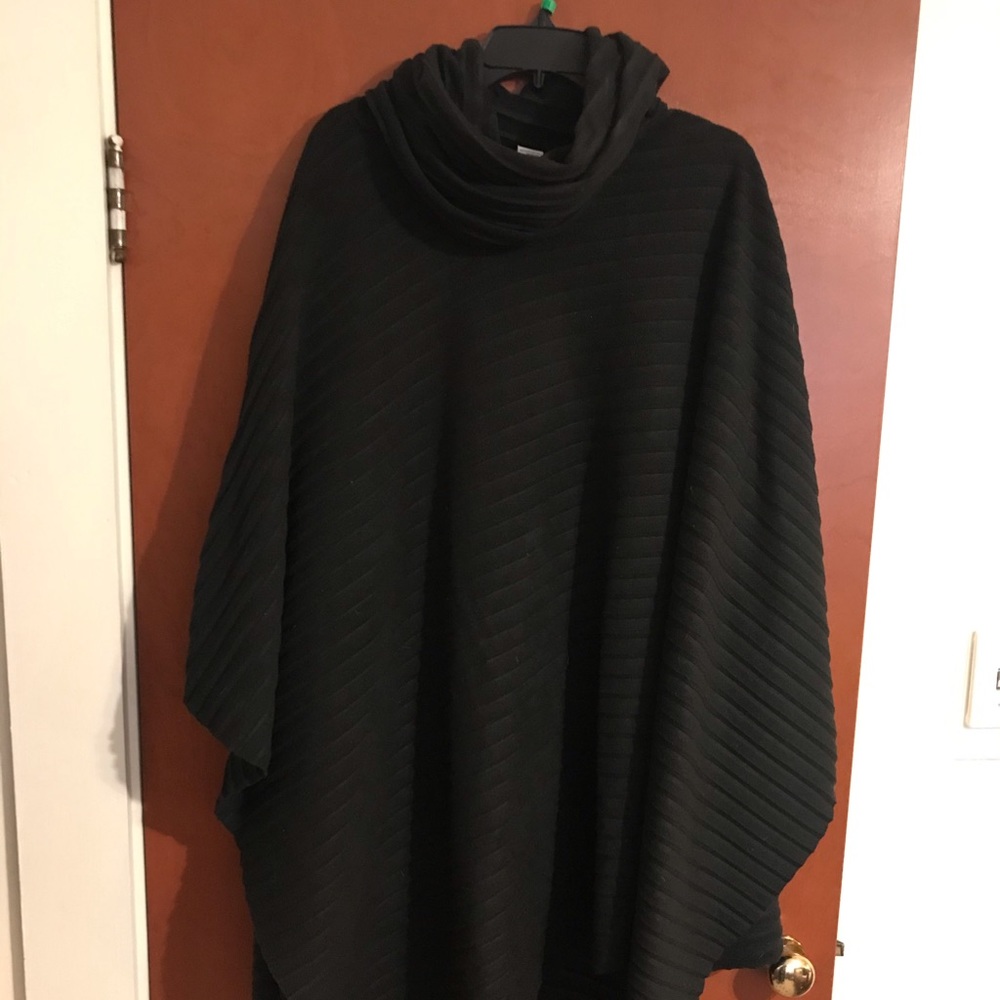 Black Cape with cowl neck